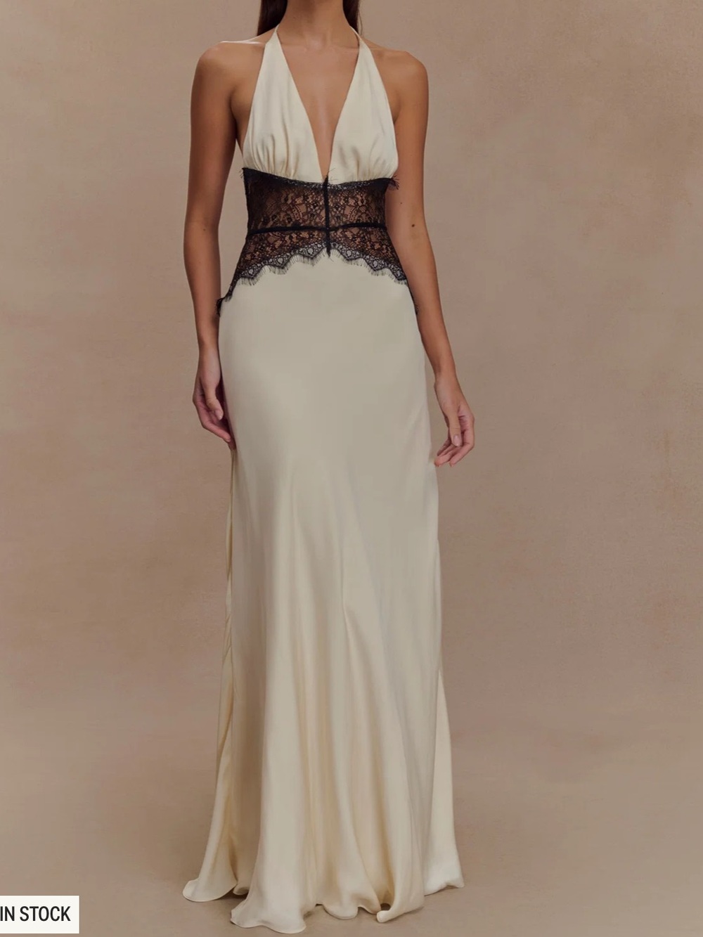 MESHKI Dinah Lace And Satin Maxi Dress